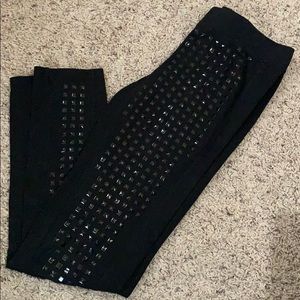Studded Black Leggings